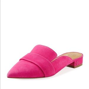 Tory Burch Rosalind Pointed toe suede Pink mule